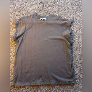 Tibi Light Weight Sweatshirting Sleeveless Easy Top